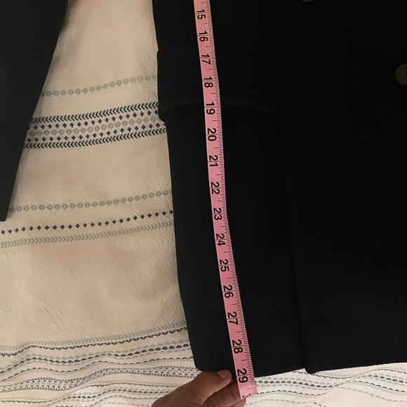 NWT FLEURETTE LORO PIANA Eden navy wool double breasted peacoat - Picture 13 of 13